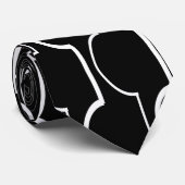 Zwarte schelpdieren stropdas (Opgerold)