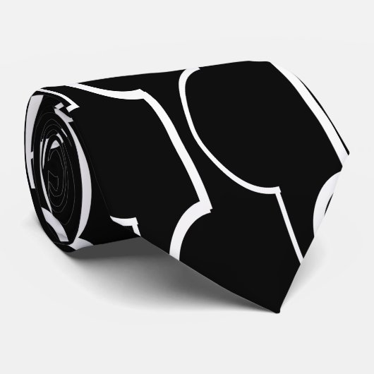 Zwarte schelpdieren stropdas (Opgerold)