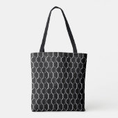 Zwarte schelpdieren tote bag (Achterkant)