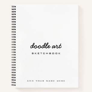 zwarte schets van doedel notitieboek