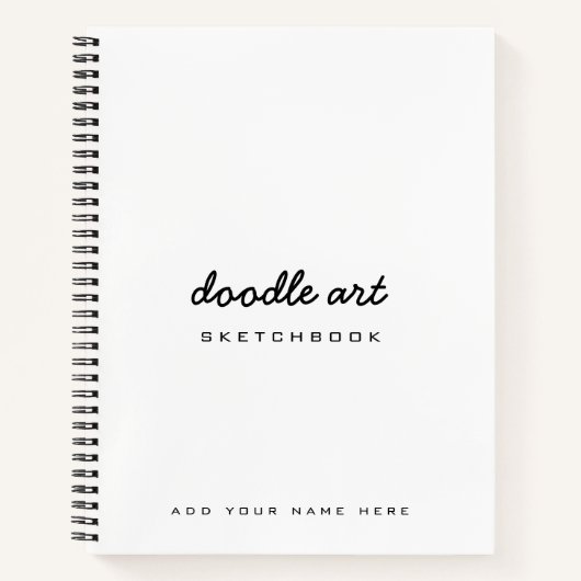 zwarte schets van doedel notitieboek (Voorkant)