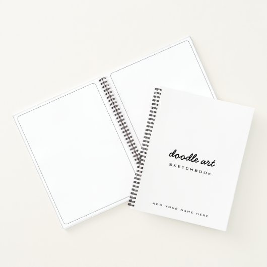 zwarte schets van doedel notitieboek (Binnen)