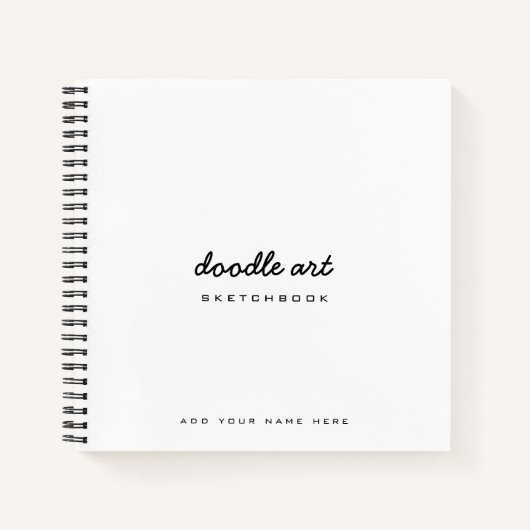 zwarte schets van doedel notitieboek (Voorkant)