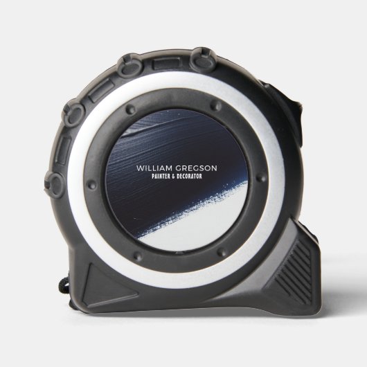 Zwarte schilderlijn, schilder en decorator rolmaat (Voorkant)