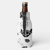 Zwarte schildpad flesjeskoeler (Fles Achterkant)