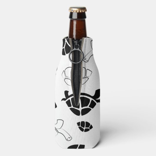 Zwarte schildpad flesjeskoeler (Fles Achterkant)