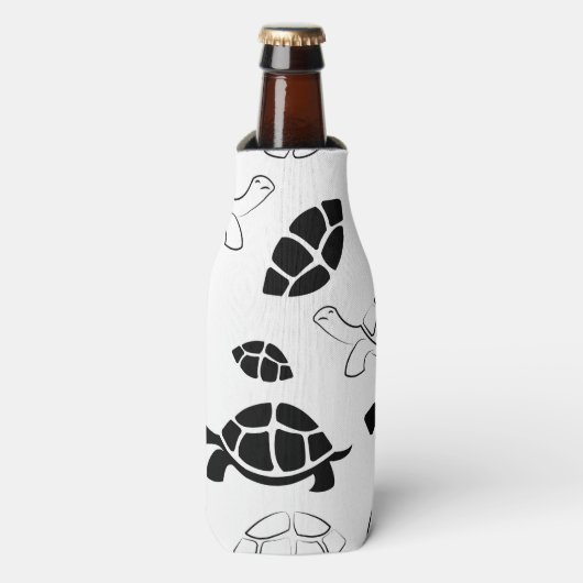 Zwarte schildpad flesjeskoeler (Fles Voorkant)