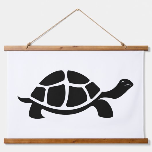 Zwarte schildpad hangend wandkleed (Voorkant 3)