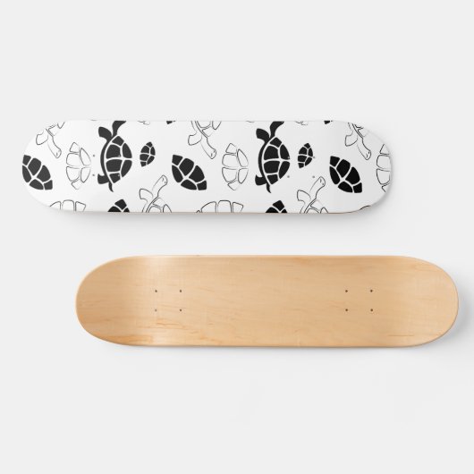 Zwarte schildpad persoonlijk skateboard (Horizontaal)
