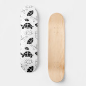 Zwarte schildpad persoonlijk skateboard (Voorkant)