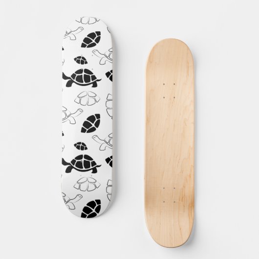 Zwarte schildpad persoonlijk skateboard (Voorkant)
