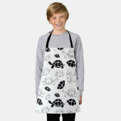 Zwarte schildpad schort (Gedragen)