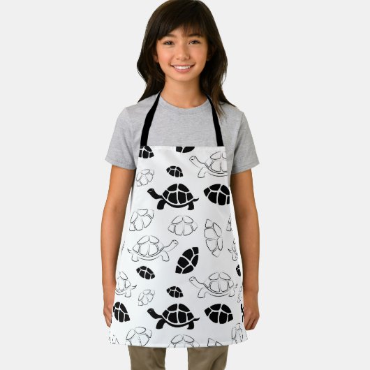 Zwarte schildpad schort (Insitu)