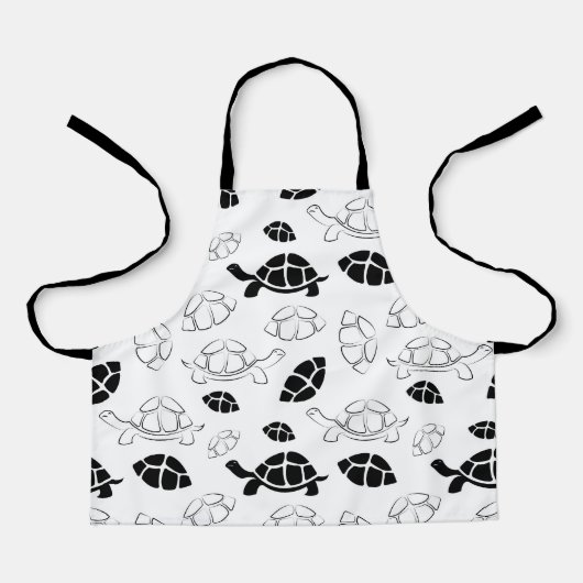Zwarte schildpad schort (Voorkant)