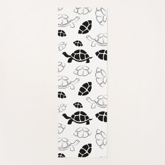 Zwarte schildpad yogamat (Voorkant)