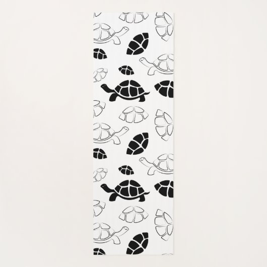 Zwarte schildpad yogamat (Achterkant)