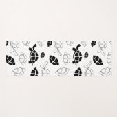 Zwarte schildpad yogamat (Voorkant (horizontaal))