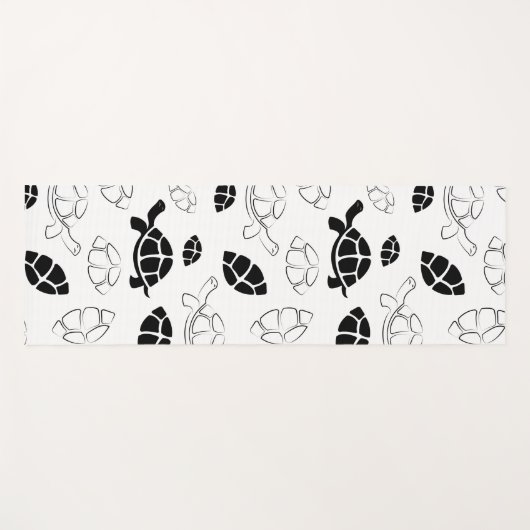 Zwarte schildpad yogamat (Voorkant (horizontaal))