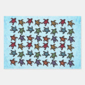 Zwarte schildpadden Abstracte kleurrijke markering Inpakpapier Vel (Voorkant 2)