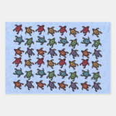 Zwarte schildpadden Abstracte kleurrijke markering Inpakpapier Vel (Voorkant)