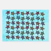 Zwarte schildpadden Abstracte kleurrijke markering Inpakpapier Vel (Voorkant 3)