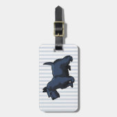 zwarte schnauzer bagagelabel (Voorkant verticaal)