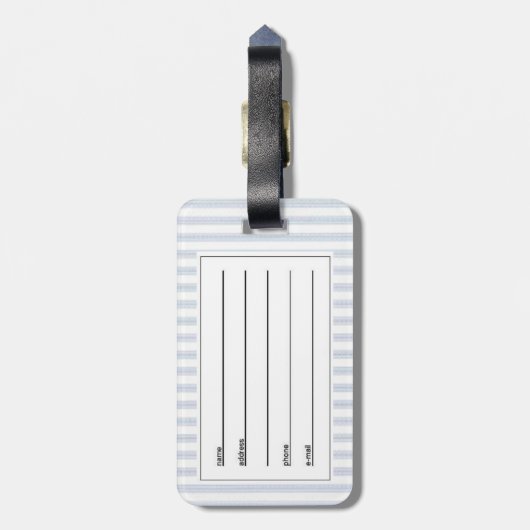 zwarte schnauzer bagagelabel (Achterkant verticaal)