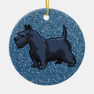 zwarte schnauzer keramisch ornament