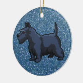 zwarte schnauzer keramisch ornament (Links)