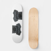 Zwarte Schnauzer Skateboard van miart (Voorkant)