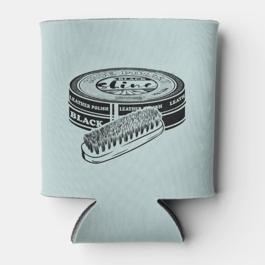 Zwarte schoen polish tin blikjeskoeler (Voorkant)