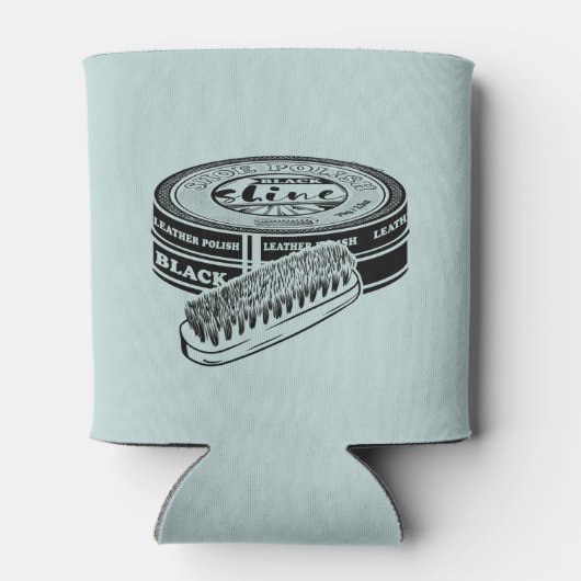 Zwarte schoen polish tin blikjeskoeler (Achterkant)