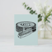 Zwarte schoen polish tin briefkaart (Staand voorkant)