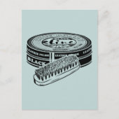 Zwarte schoen polish tin briefkaart (Voorkant)