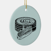 Zwarte schoen polish tin keramisch ornament (Rechts)