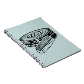 Zwarte schoen polish tin notitieboek (Rechterzijde)