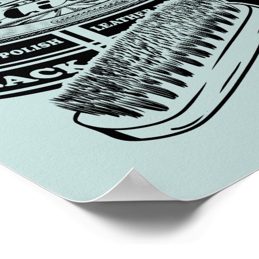 Zwarte schoen polish tin poster (Hoek)