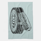 Zwarte schoen polish tin theedoek (Verticaal)