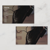 Zwarte schoen voor zakenlui visitekaartje (Voorkant / Achterkant)