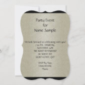 Zwarte schoenen Wijnglas Birthday Party Kaart (Achterkant)