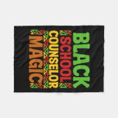 Zwarte schooladviseur Magic Black History Maand T Fleece Deken (Voorkant (Horizontaal))