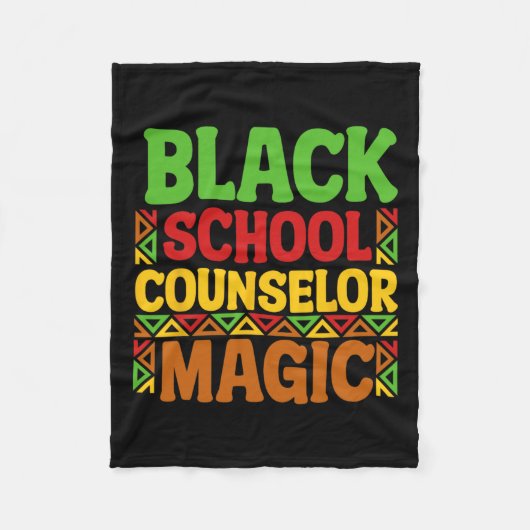 Zwarte schooladviseur Magic Black History Maand T Fleece Deken (Voorkant)