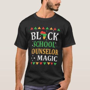 Zwarte schooladviseur Magic Black History Maand T T-shirt