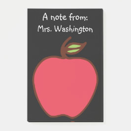 Zwarte schoolbord appel onderwijzer post-it notiti post-it® notes