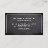 Zwarte schoolbord duikinstructeur visitekaartje (Achterkant)