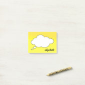 Zwarte schoolbord spraakwolk Persoonlijke naam Post-it® Notes (Op bureau)