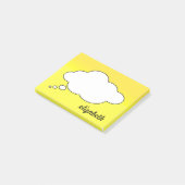 Zwarte schoolbord spraakwolk Persoonlijke naam Post-it® Notes (Schuin)