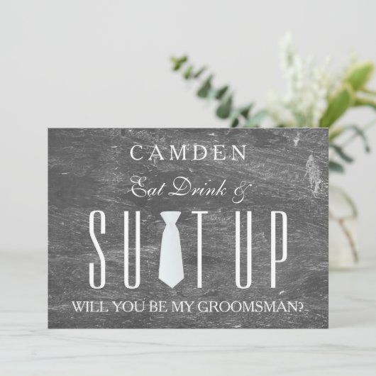 Zwarte Schoolbord Uitrusting Wil je mijn getuige z Kaart (Staand voorkant)