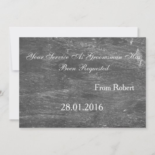 Zwarte Schoolbord Uitrusting Wil je mijn getuige z Kaart (Achterkant)