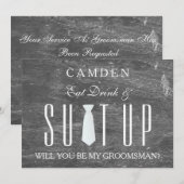 Zwarte Schoolbord Uitrusting Wil je mijn getuige z Kaart (Voorkant / Achterkant)